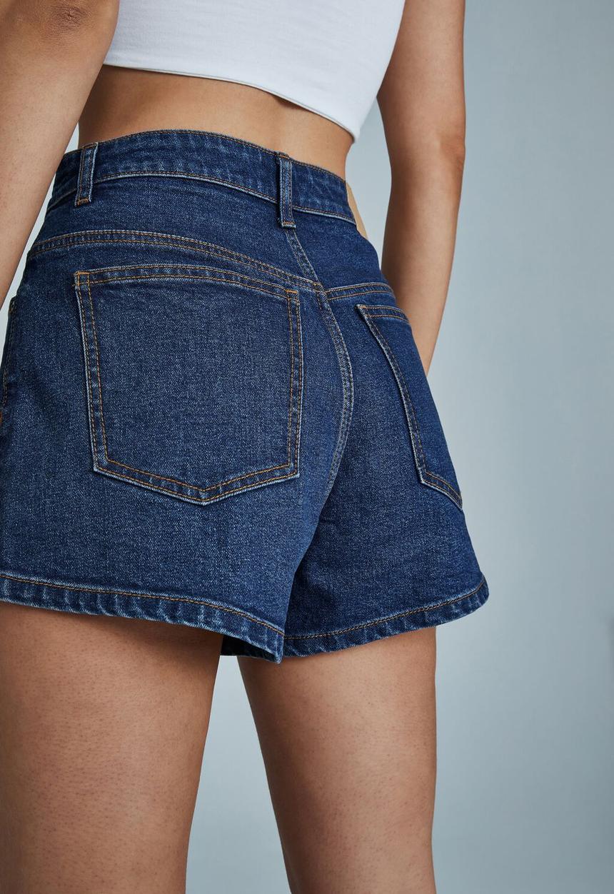 Cotton On - Stretch a-line denim short - cape blue