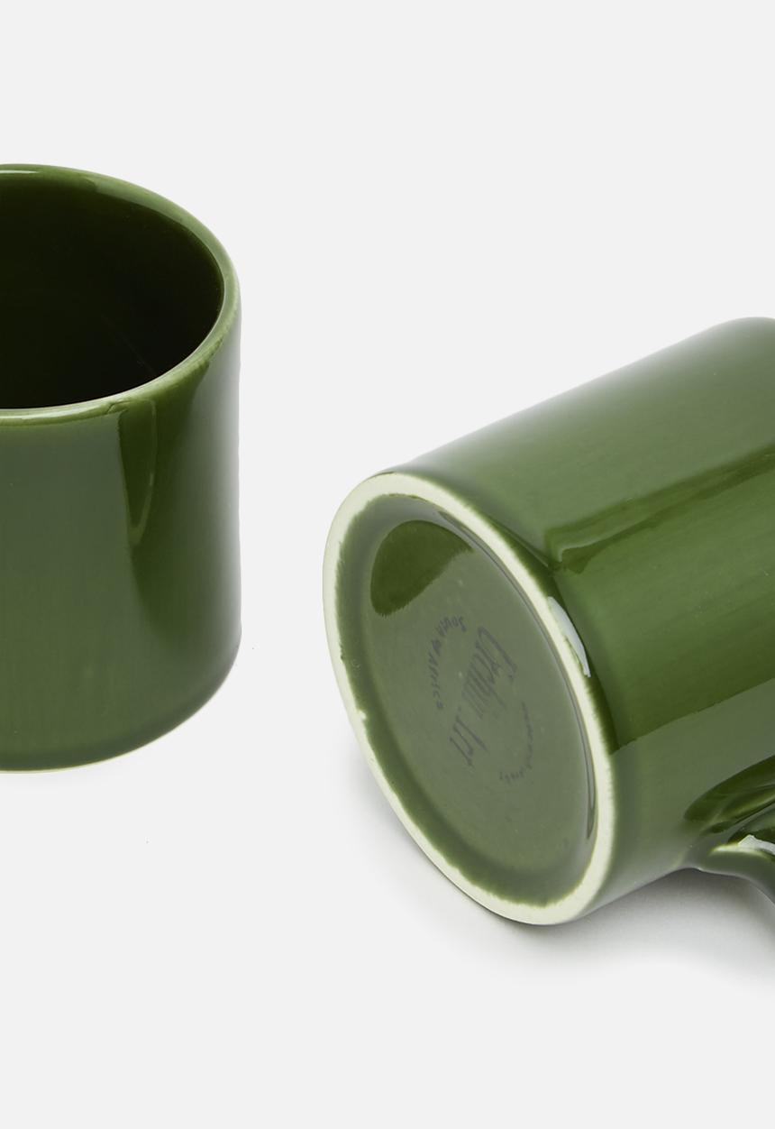 Urchin Art - Ivy mug set of 2 - dark green 