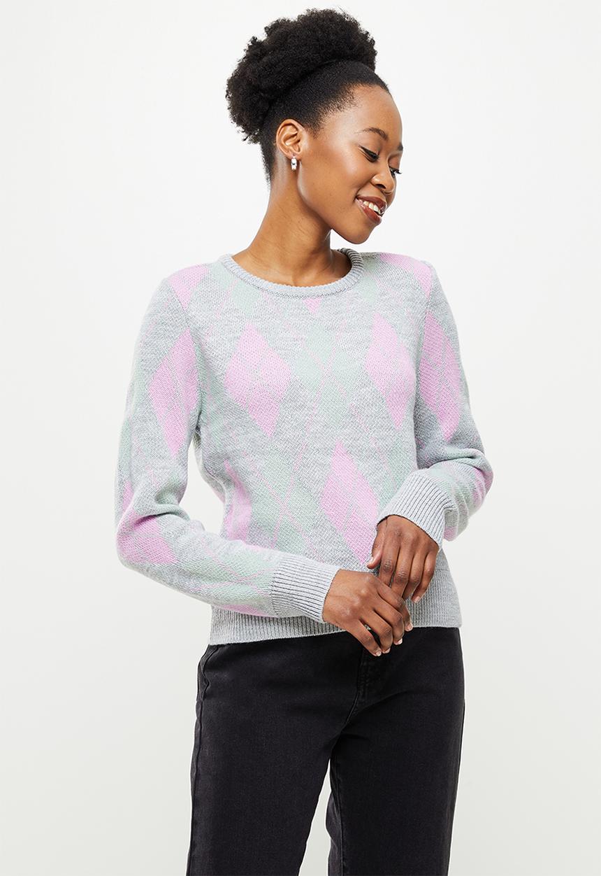 ONLY - Addie long sleeve o-neck pullover - multi