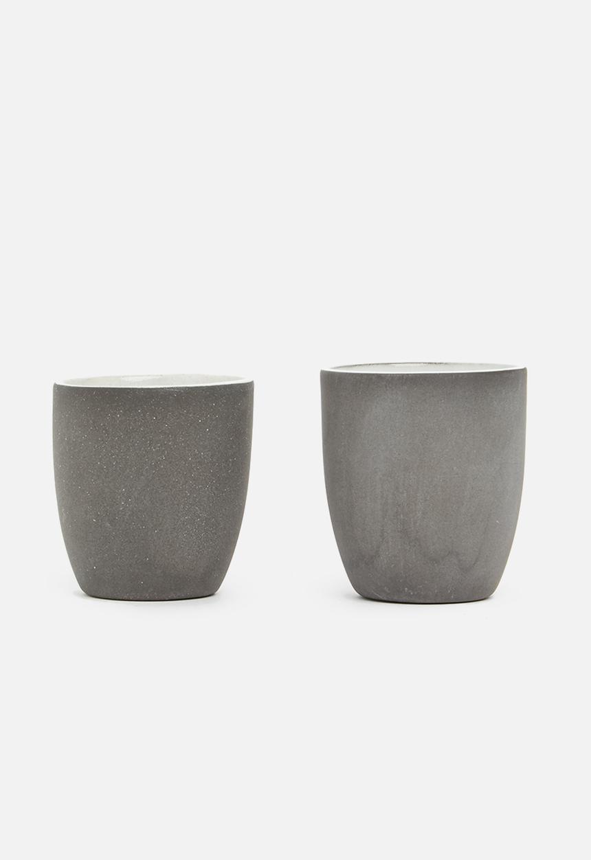 Urchin Art - Espresso set of 2 - black & white