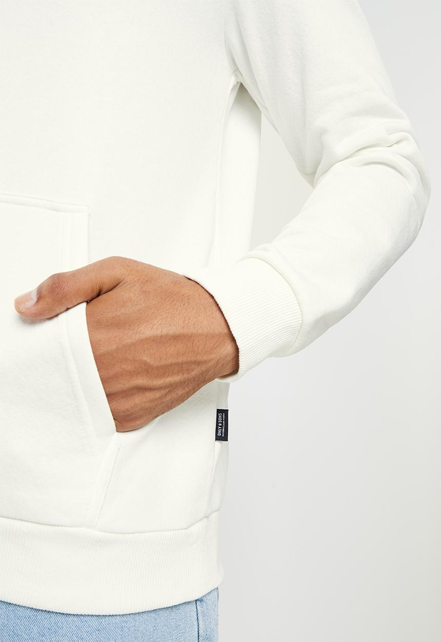 Only & Sons - Onsceres hoodie sweat - white