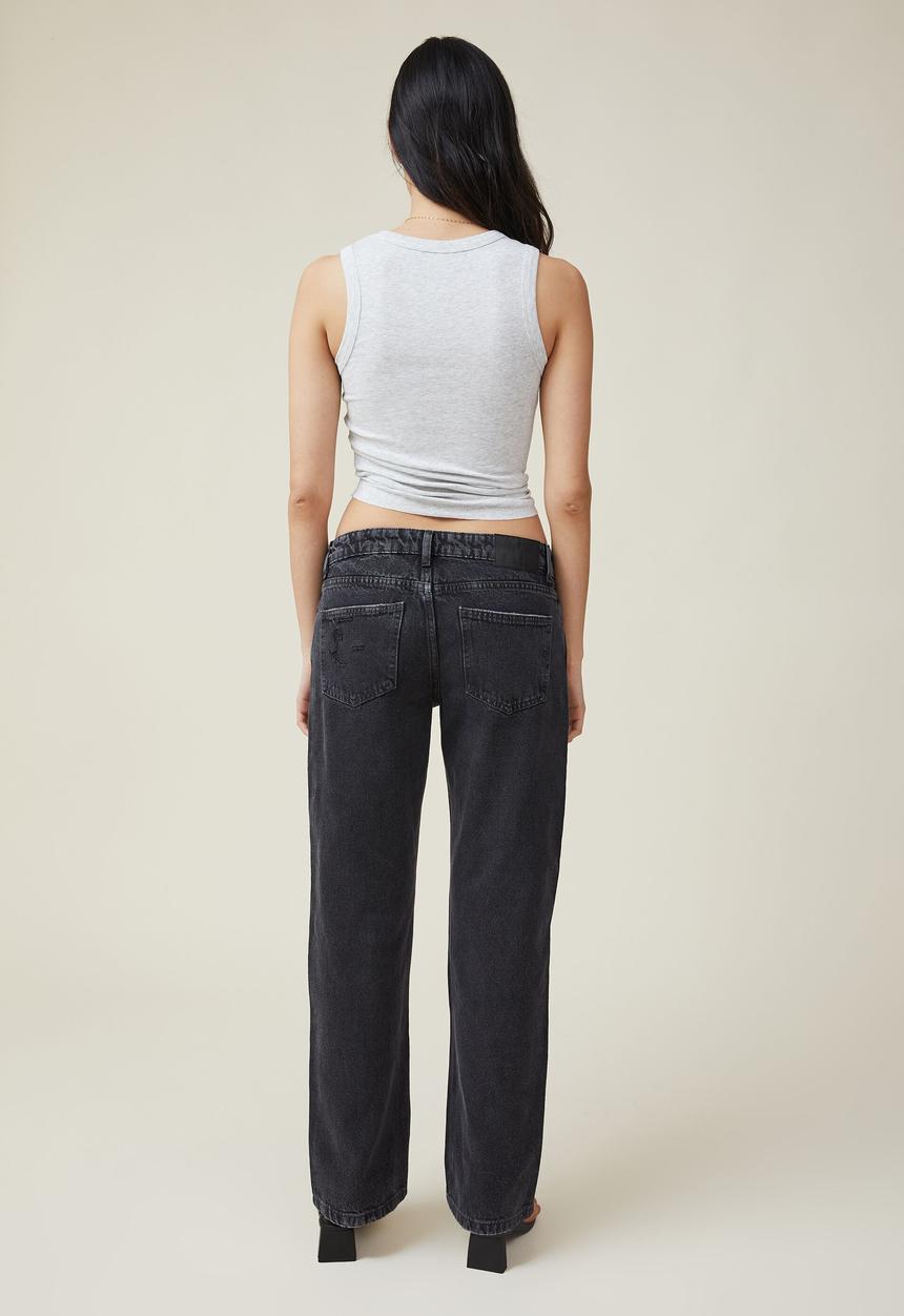 Cotton On - The one organic rib scoop tank - light grey  marle