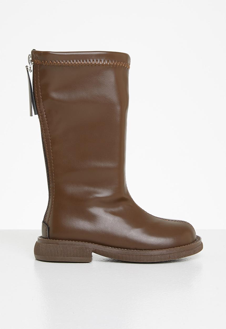 Pop Candy - Girls faux leather boots - brown