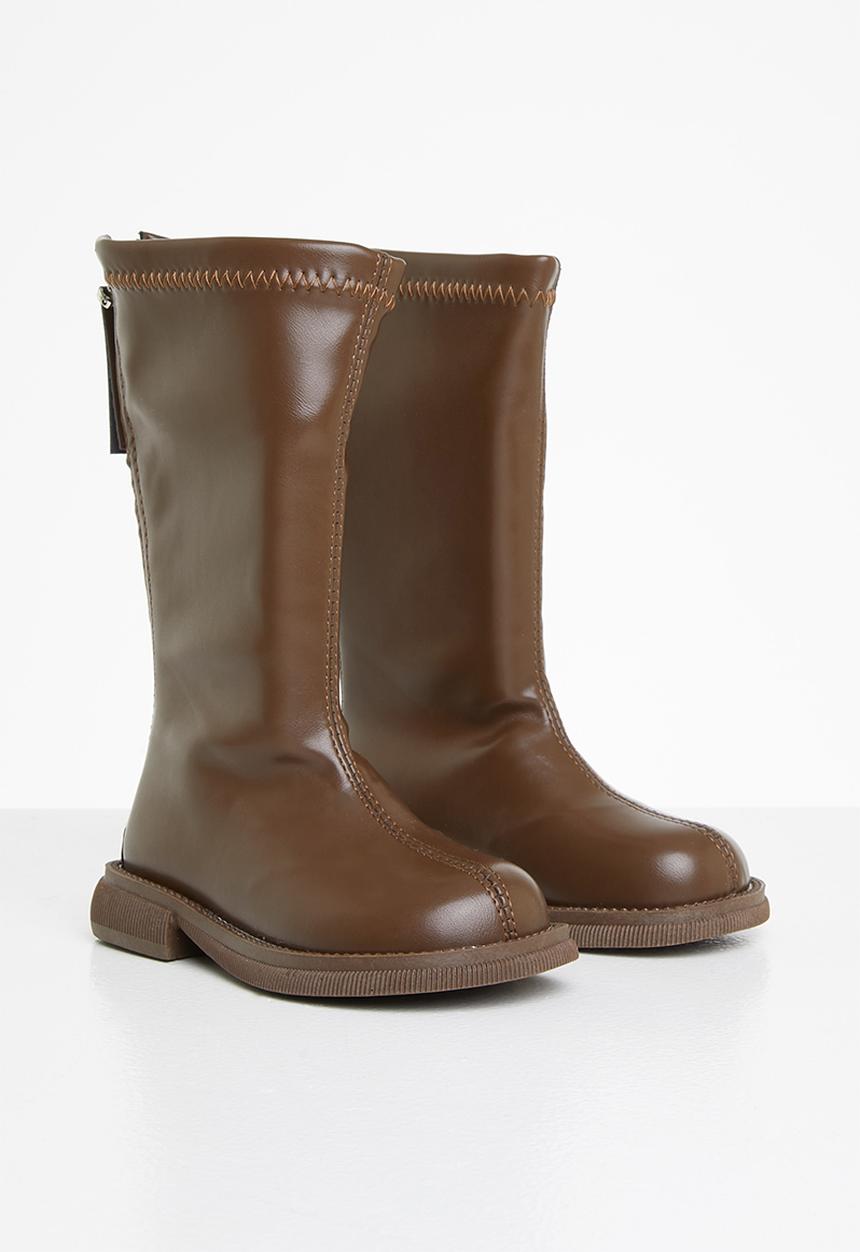 Pop Candy - Girls faux leather boots - brown