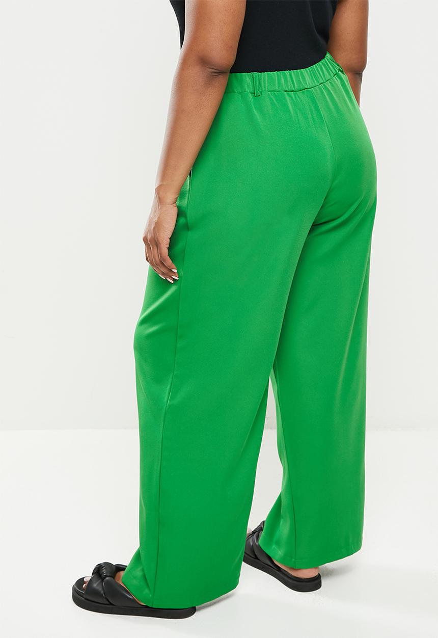Me&B - Plus flare high waist trousers - emerald