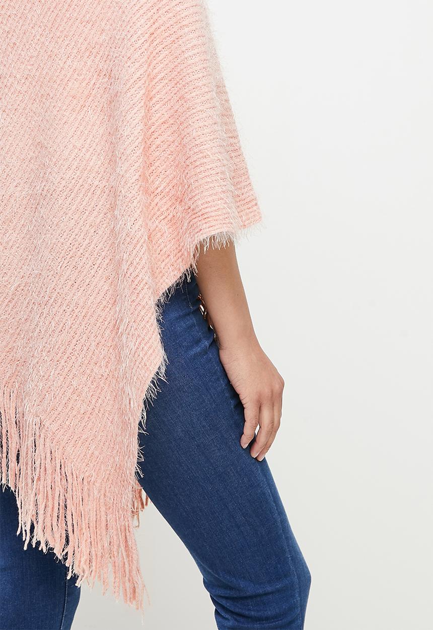 Stella Morgan - Soft frill poncho - pink