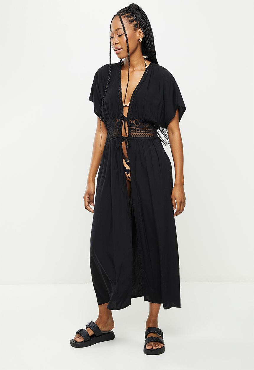 dailyfriday - Long bohemian kaftan - black