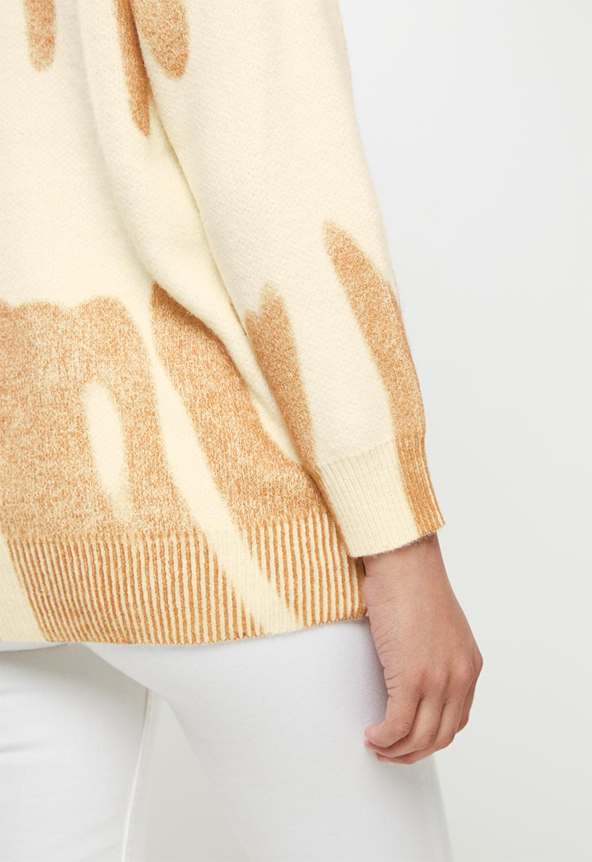 Stella Morgan - Ombre printed knit jersey - stone