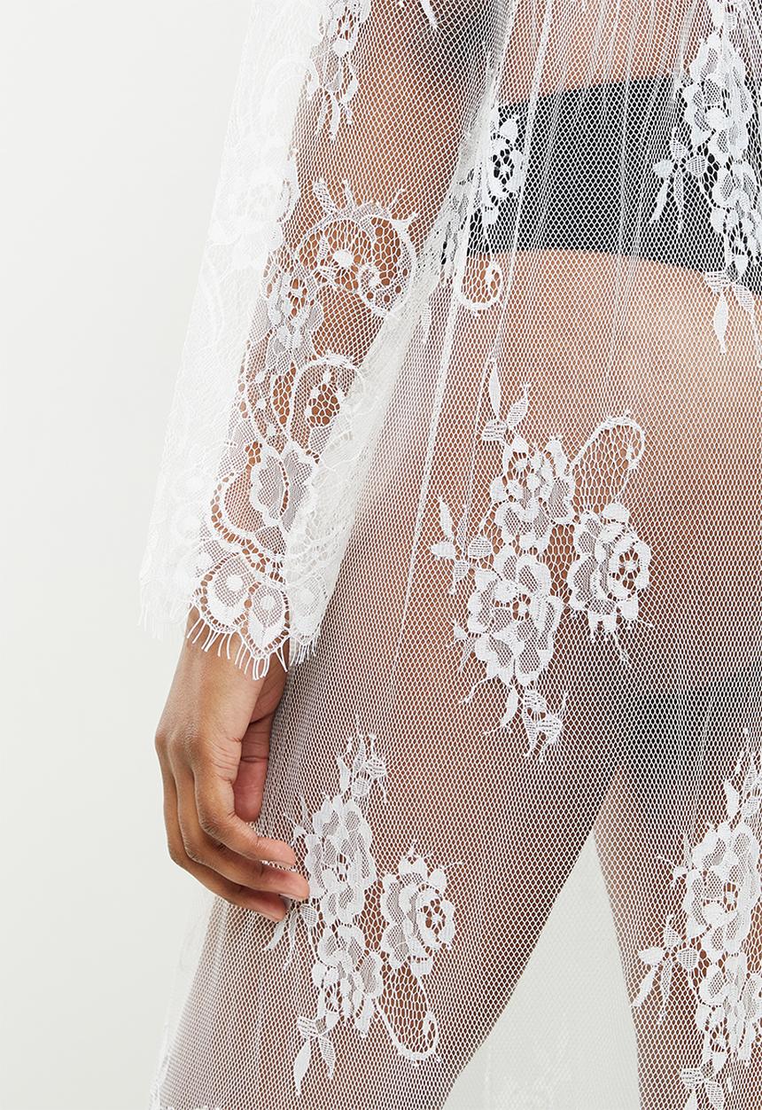 dailyfriday - Boho lace kaftan - white