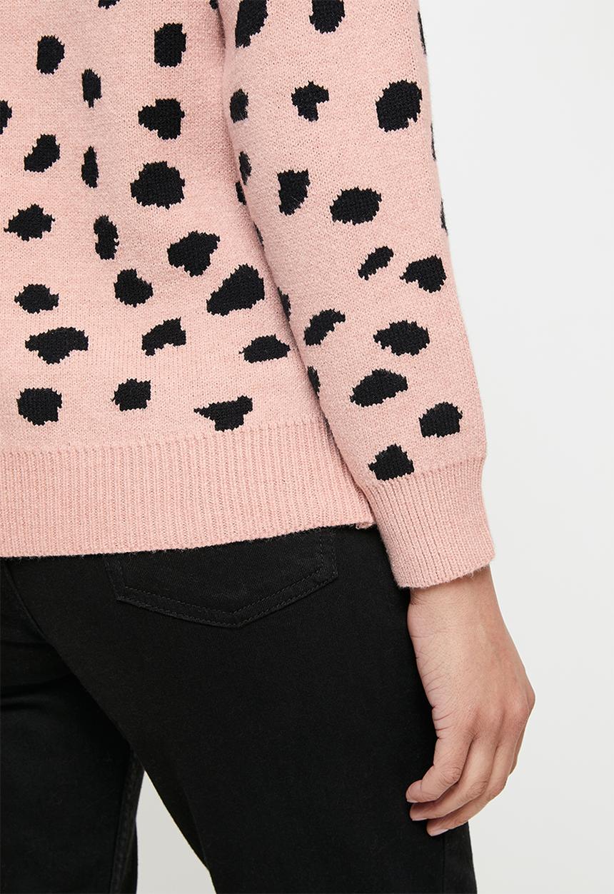 Stella Morgan - Statement spotted jersey - pink