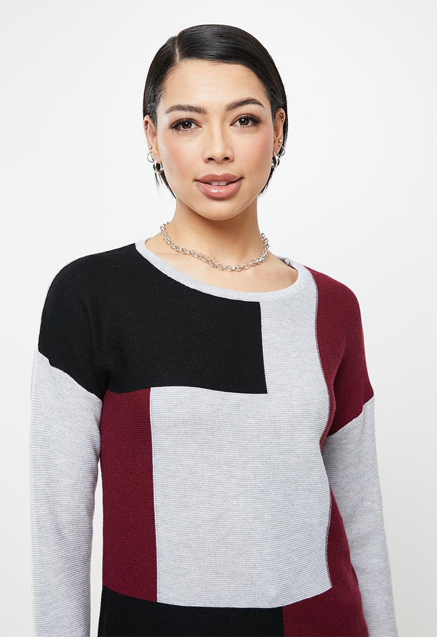Stella Morgan - Colourblock knit jersey - multi