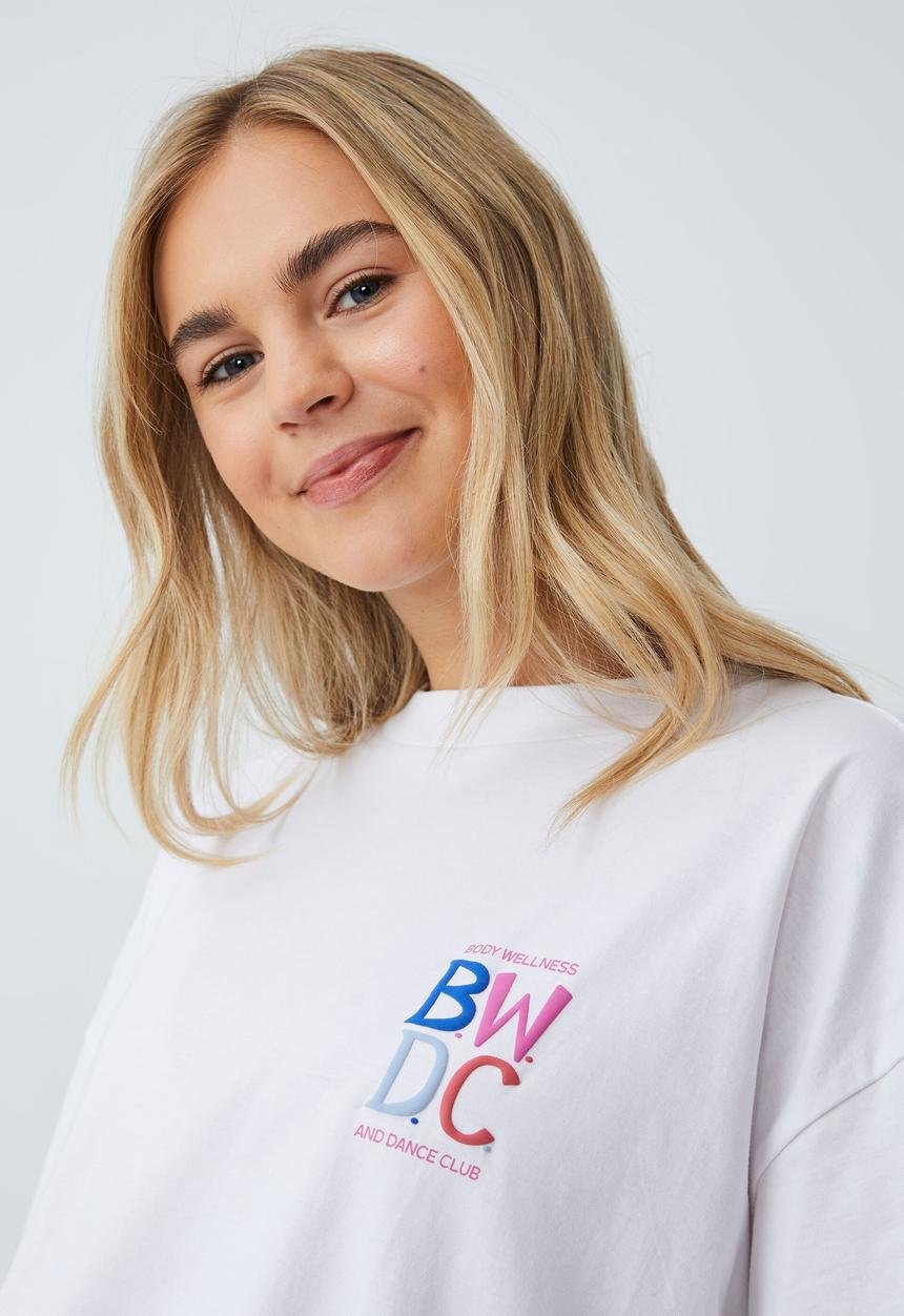 Cotton On - Oversized active tshirt - white/dance club