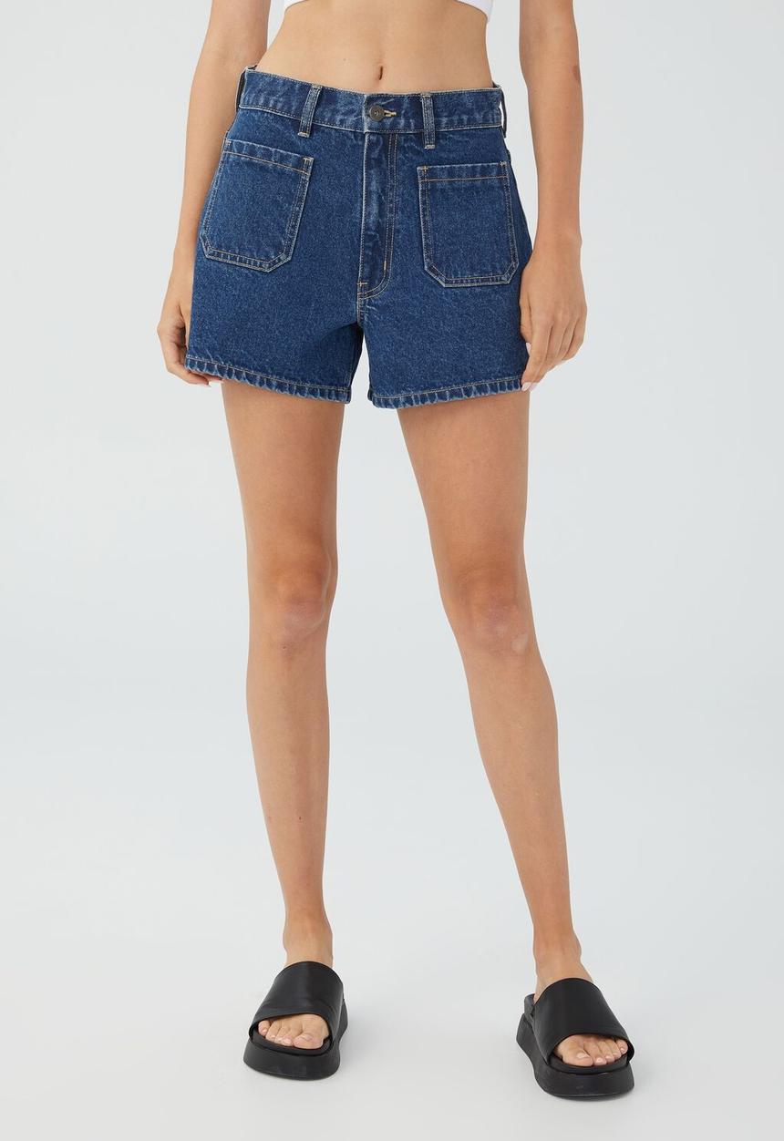 Cotton On - A-line denim short - cape blue 