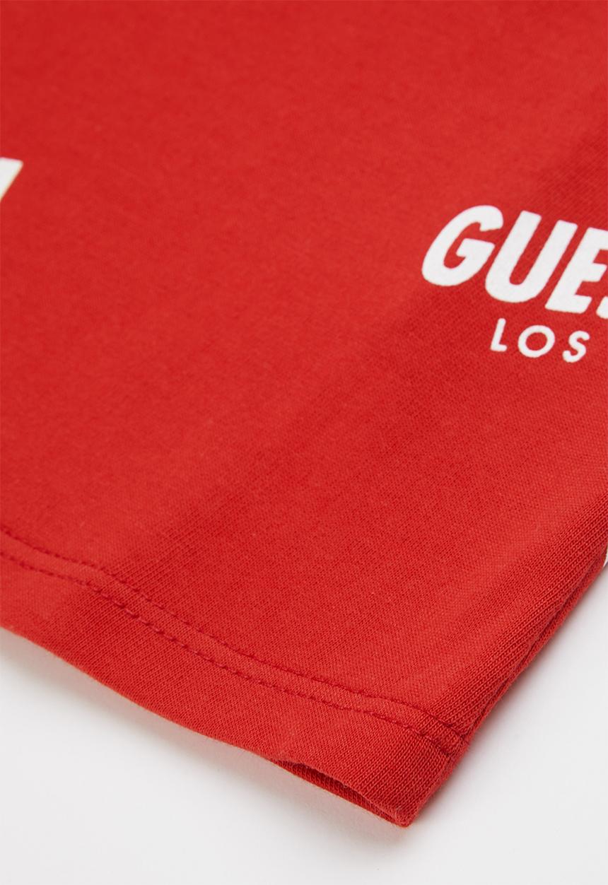 GUESS - Kids oversize short sleeve t-shirt - red & white 