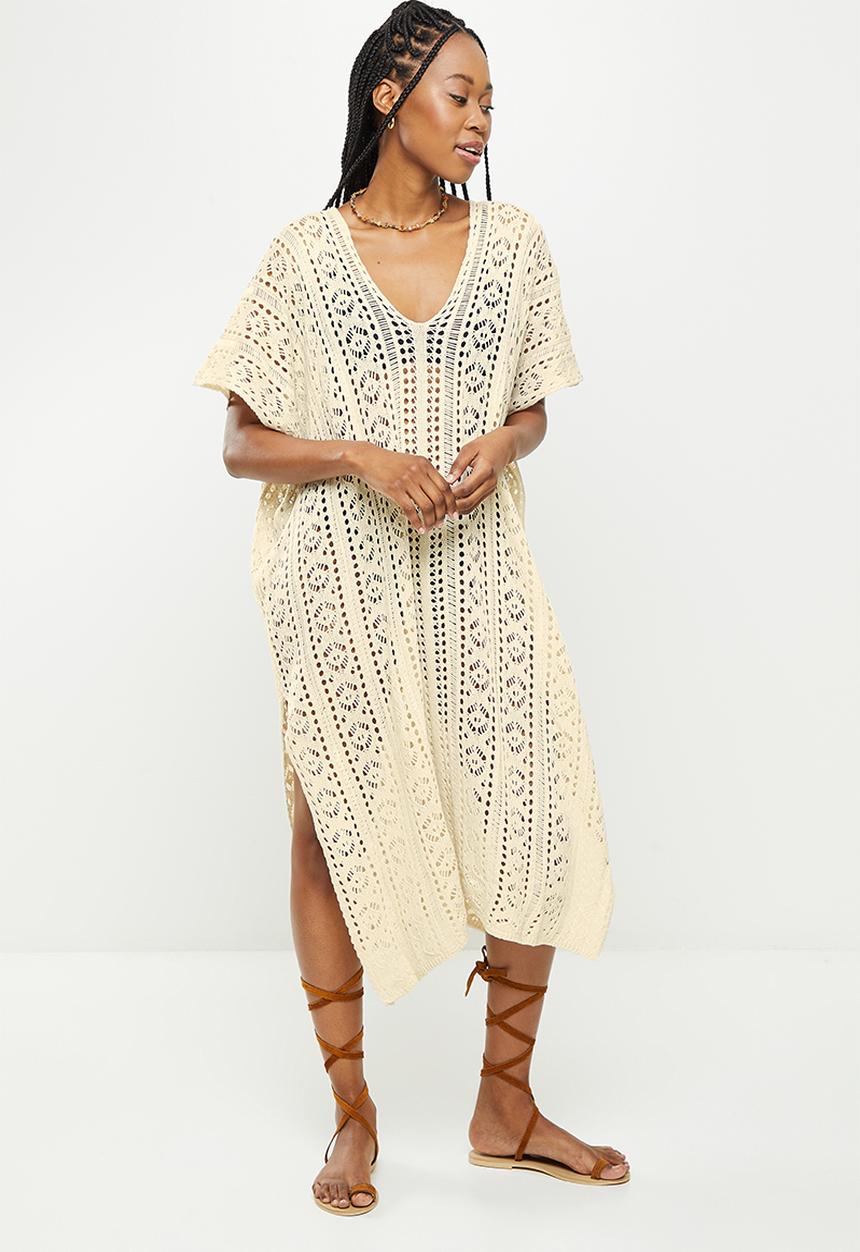dailyfriday - Side slit midi kaftan - stone