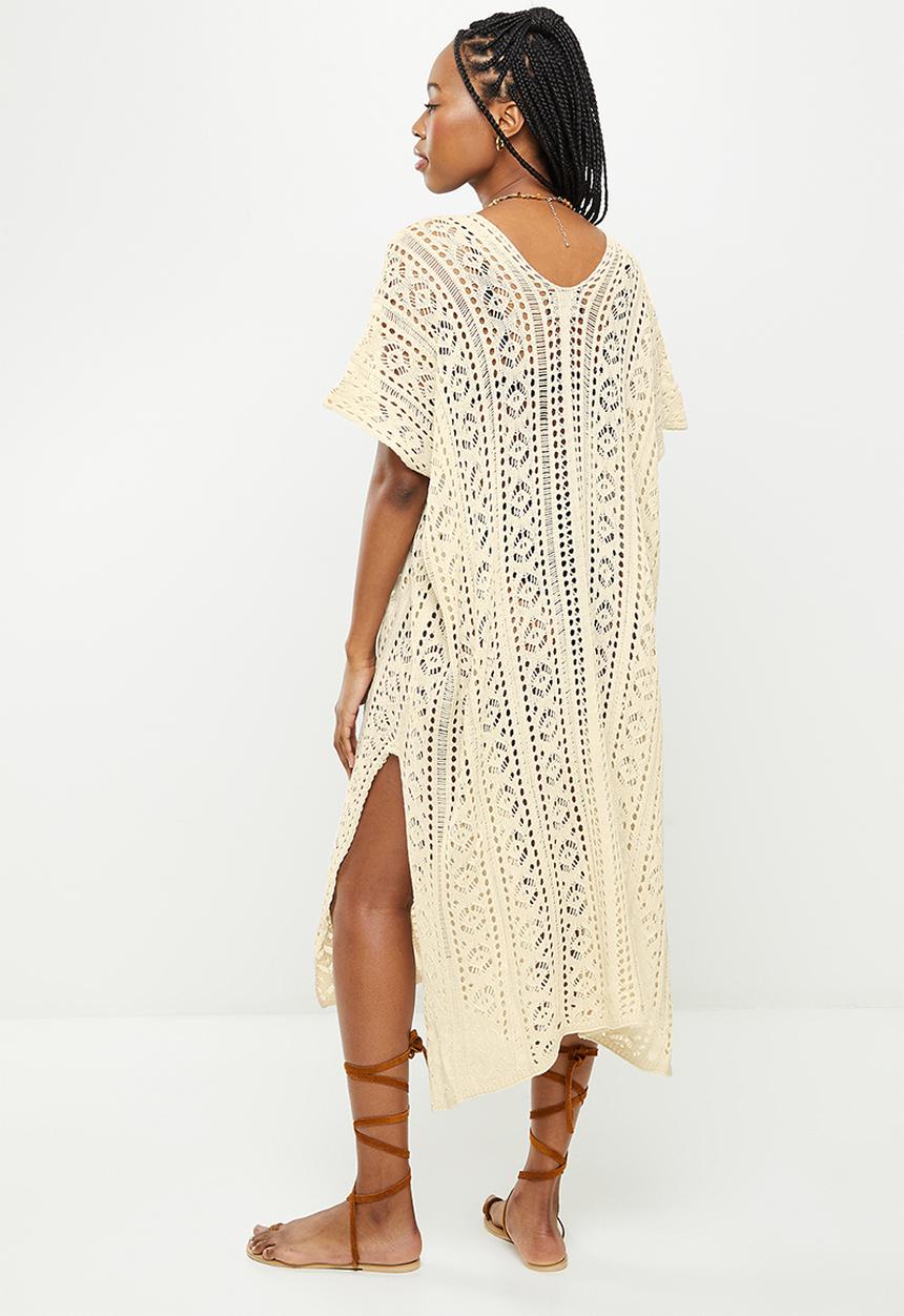 dailyfriday - Side slit midi kaftan - stone