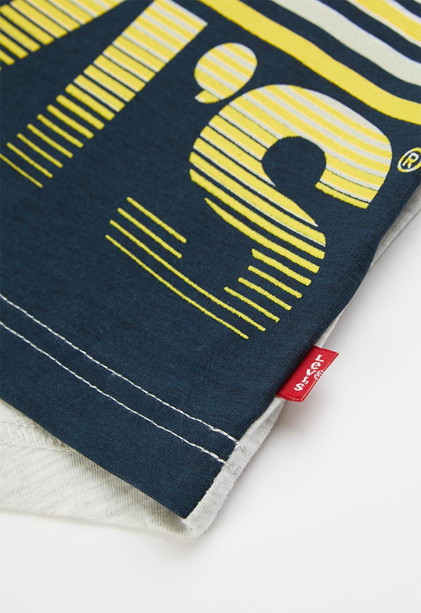 Levi’s® - Levi long sleeve high low te shirt beani - grey & navy 