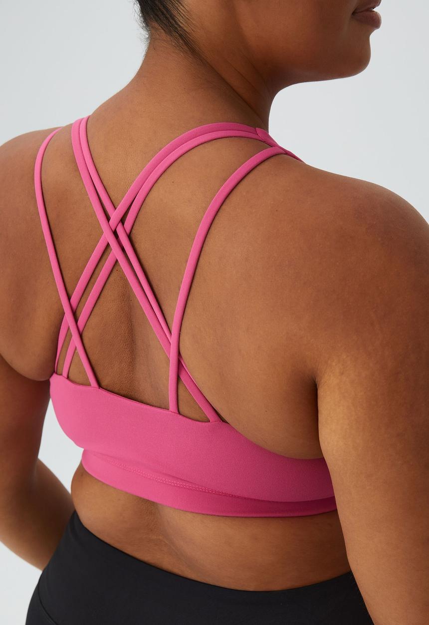Cotton On - Curve active strappy sports crop - pink