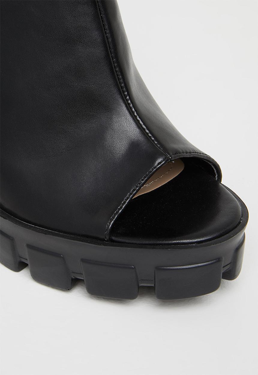 Rock & Co - Onyx 1 ankle tie block heel - black