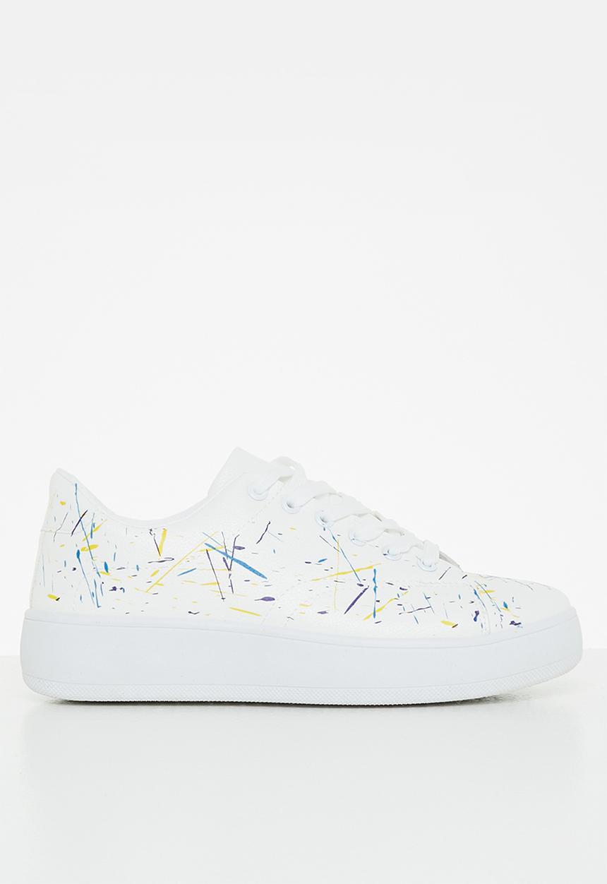 Superbalist - Zuri splatter court sneaker - white