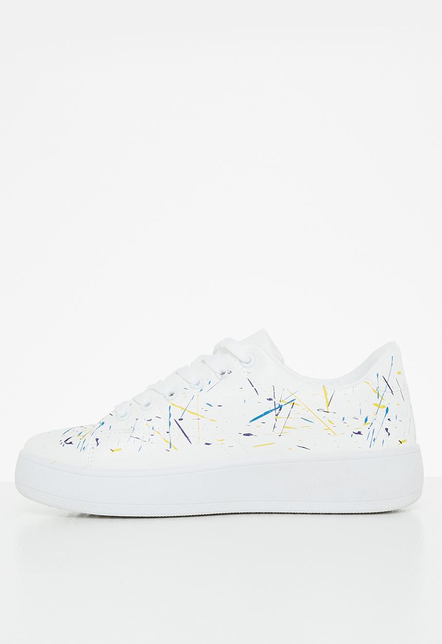 Superbalist - Zuri splatter court sneaker - white