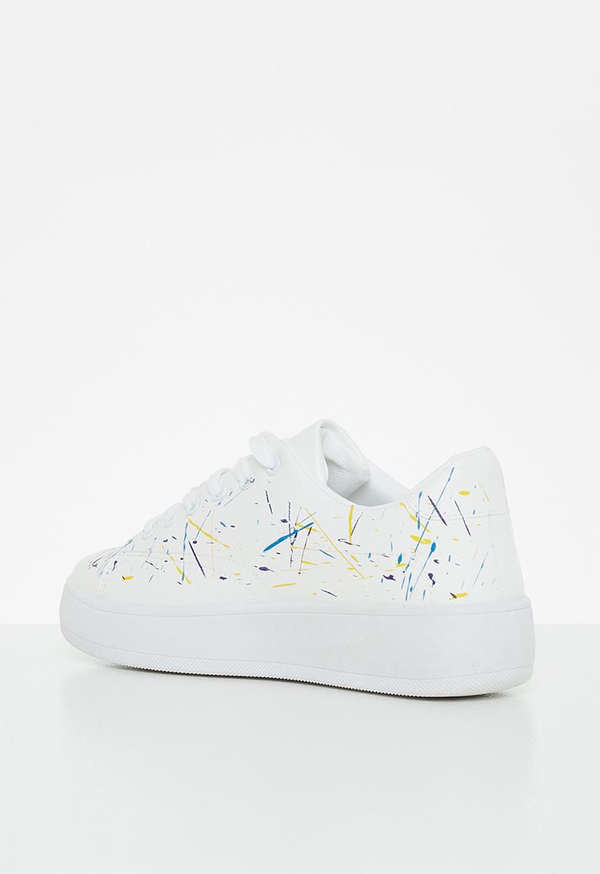 Superbalist - Zuri splatter court sneaker - white