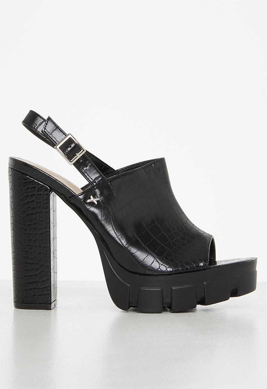 Rock & Co - Movida 2 slingback block heel - black
