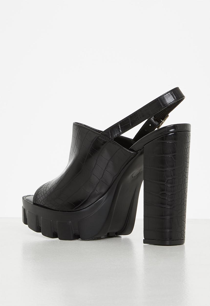 Rock & Co - Movida 2 slingback block heel - black