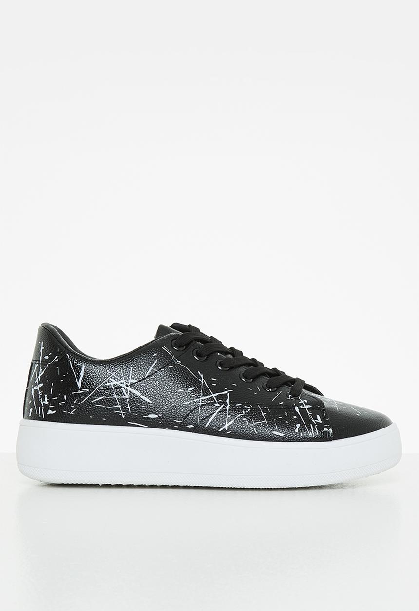 Superbalist - Zuri splatter court sneaker - black