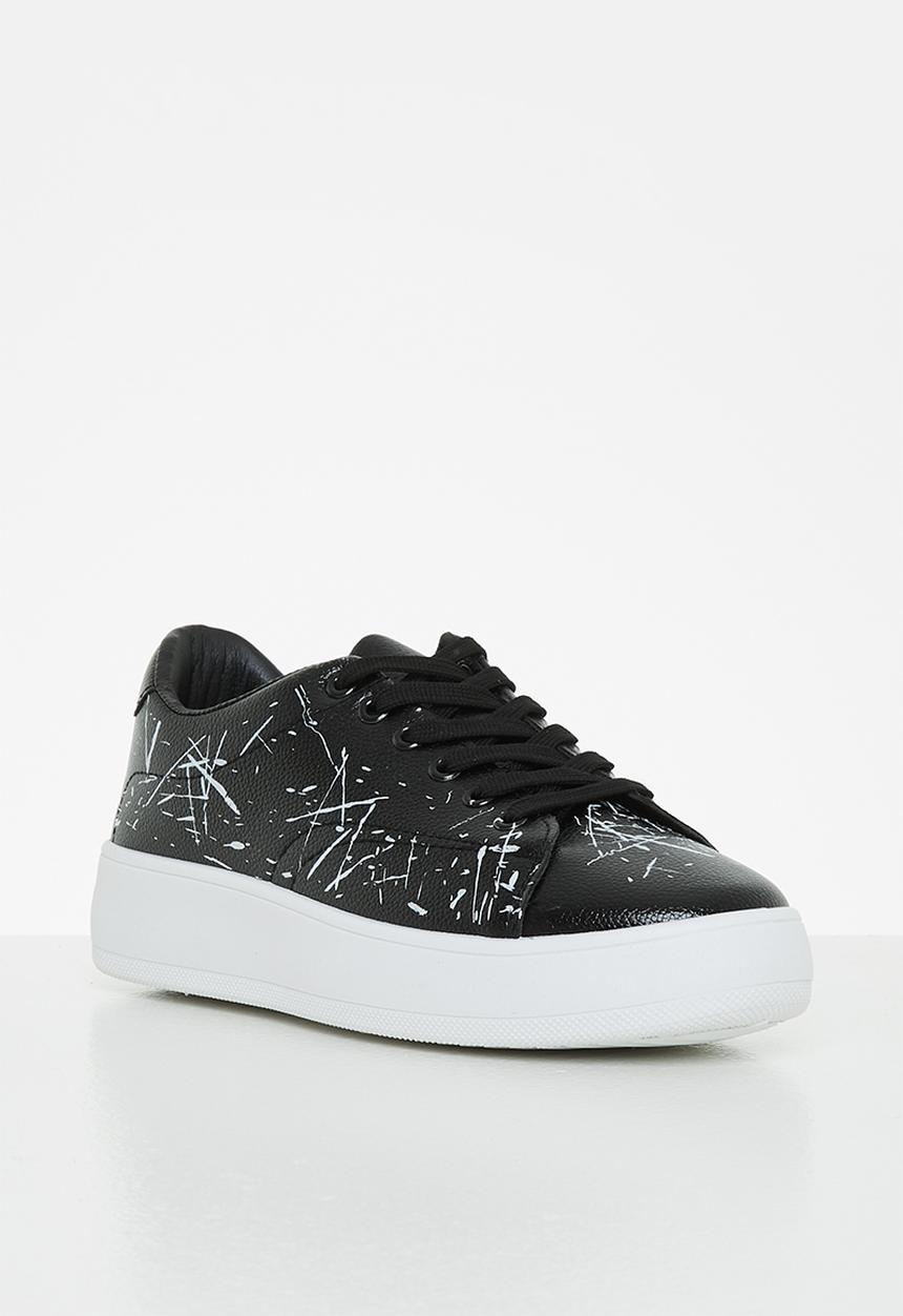 Superbalist - Zuri splatter court sneaker - black
