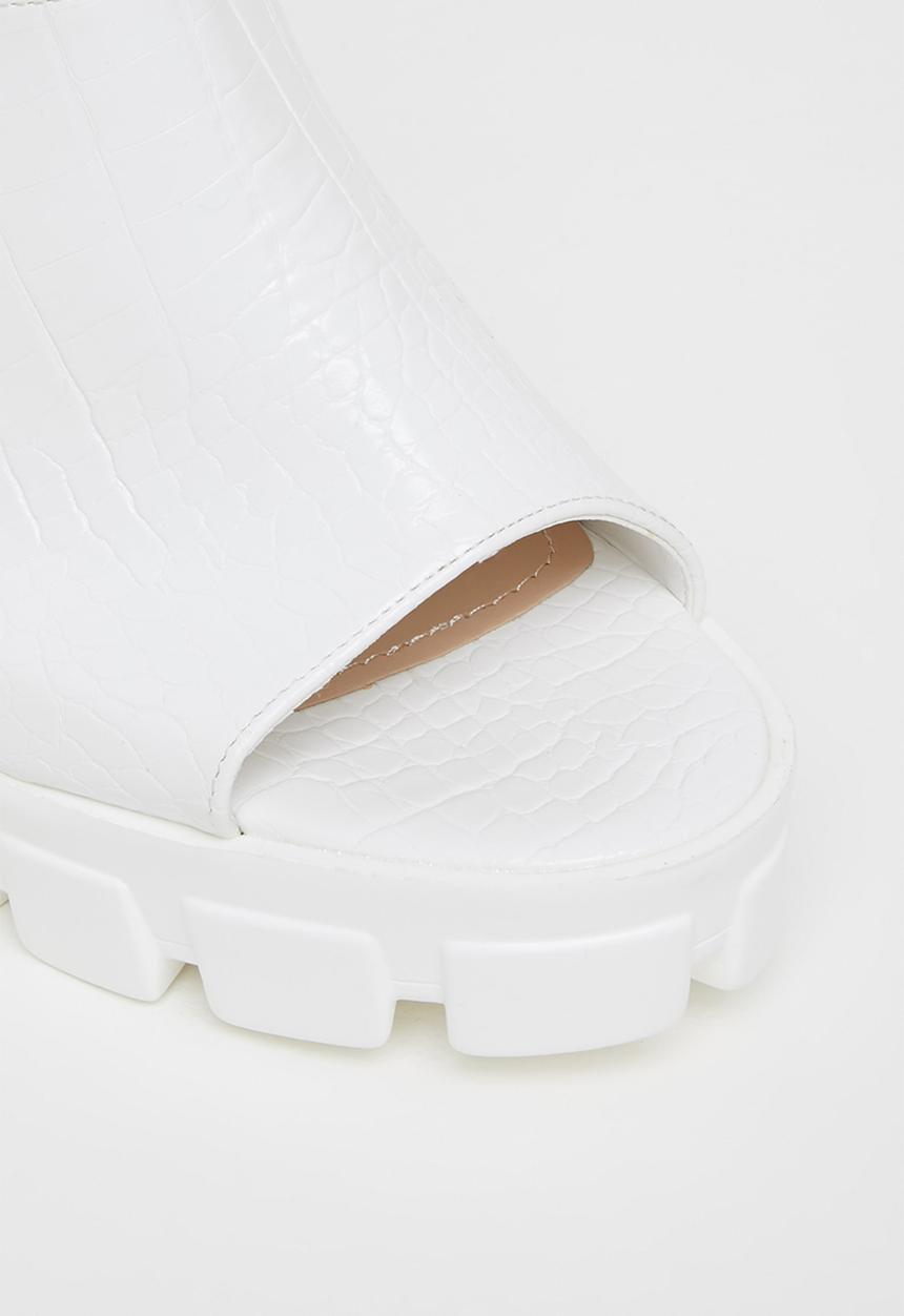 Rock & Co - Movida 2 slingback block heel - white