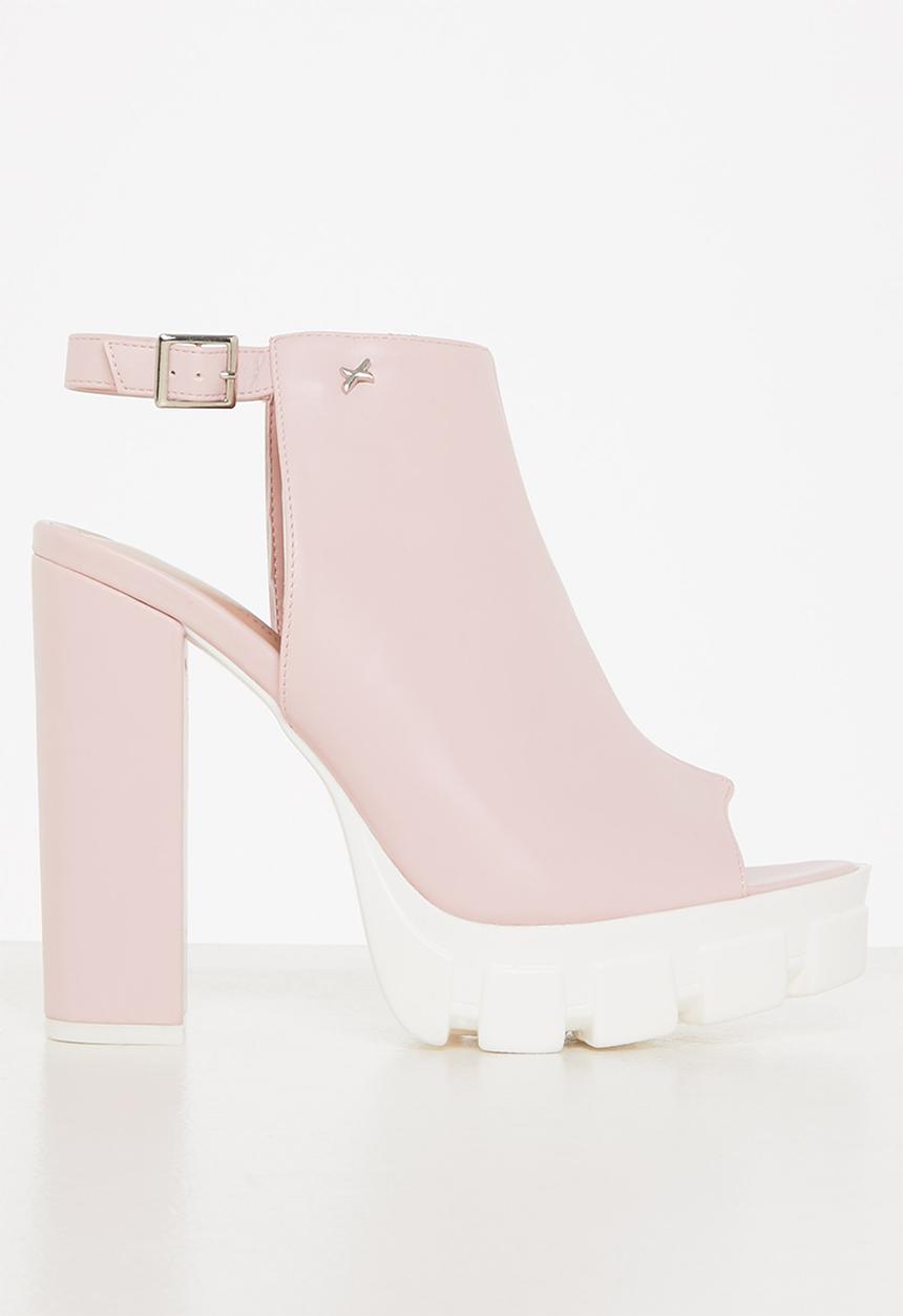 Rock & Co - Onyx 1 ankle tie block heel - pink