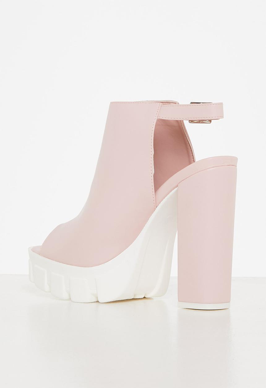 Rock & Co - Onyx 1 ankle tie block heel - pink