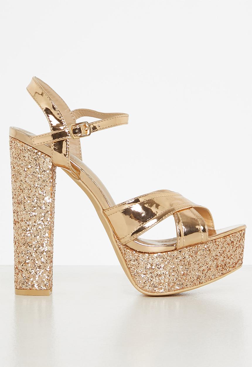 Rock & Co - Grand 1 ankle tie platform heel - rose gold