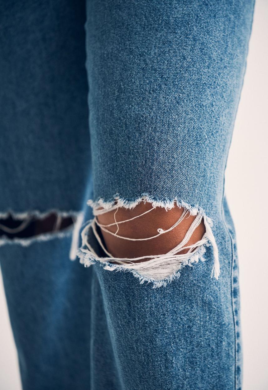 Cotton On - Curve loose straight jean - offshore blue rip