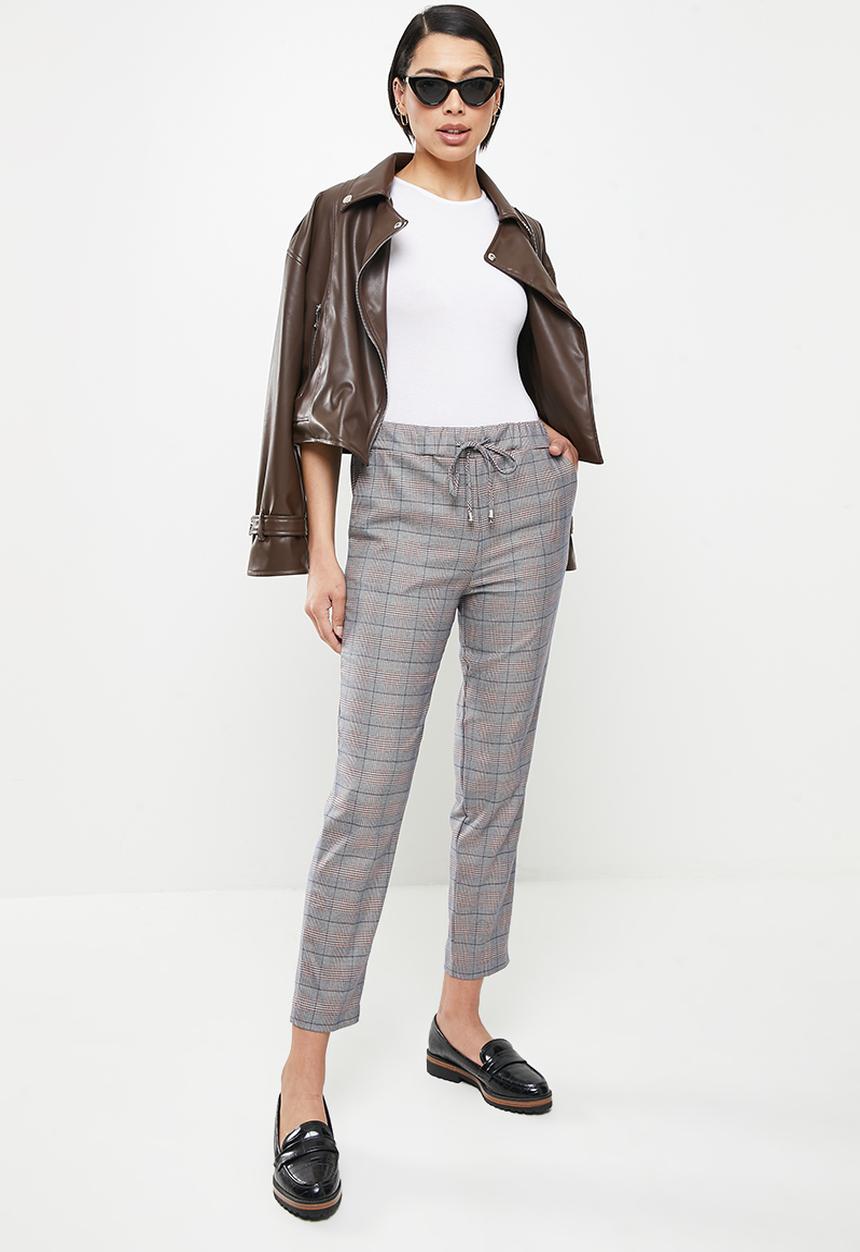 Koton - Medium rise tie waist pocket detailed trousers - navy