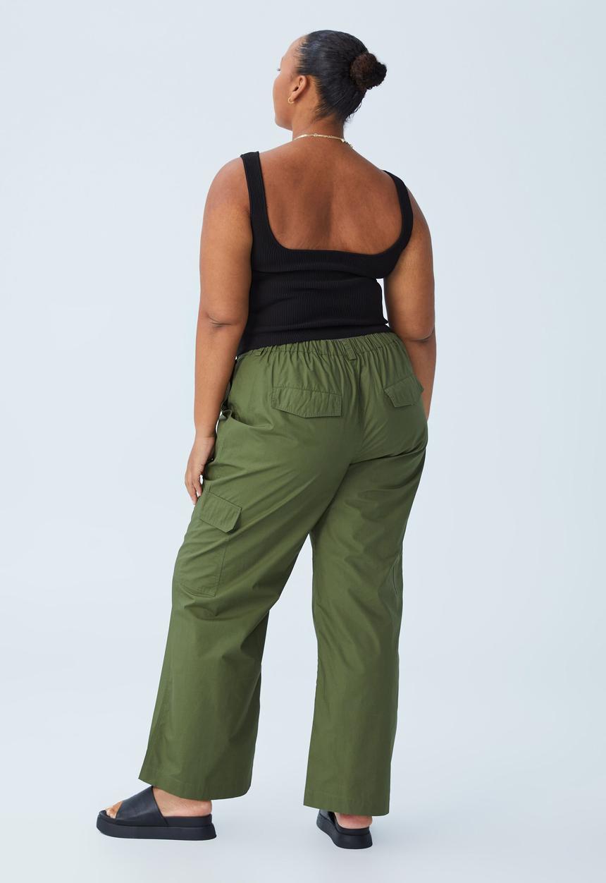 Cotton On - Curve scout cargo pant - khaki green