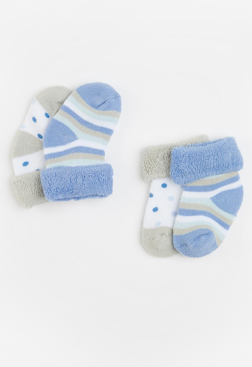 Little Lumps - 2-Pack socks - blue & white