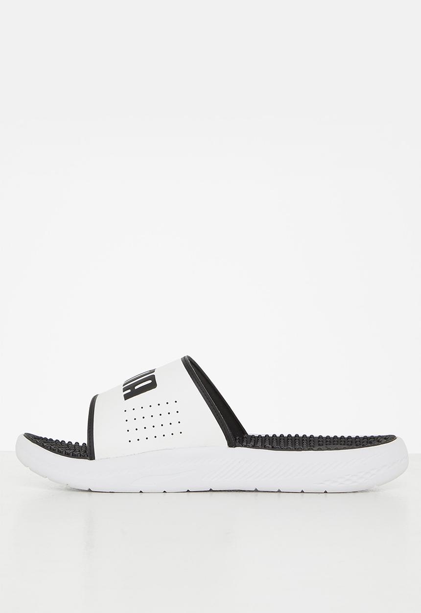 PUMA - Softride slide massage - puma white & puma black
