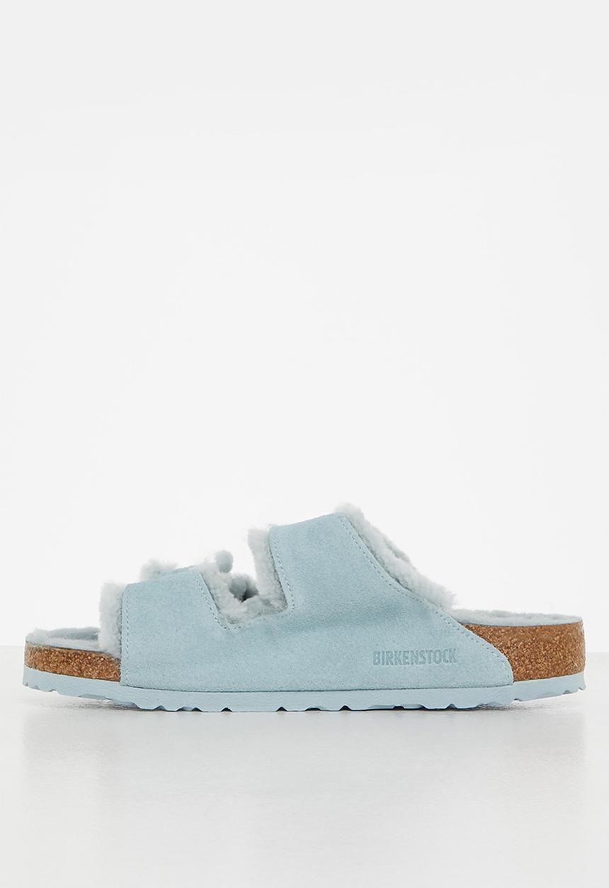 Birkenstock - Arizona suede leather/fur regular - light blue