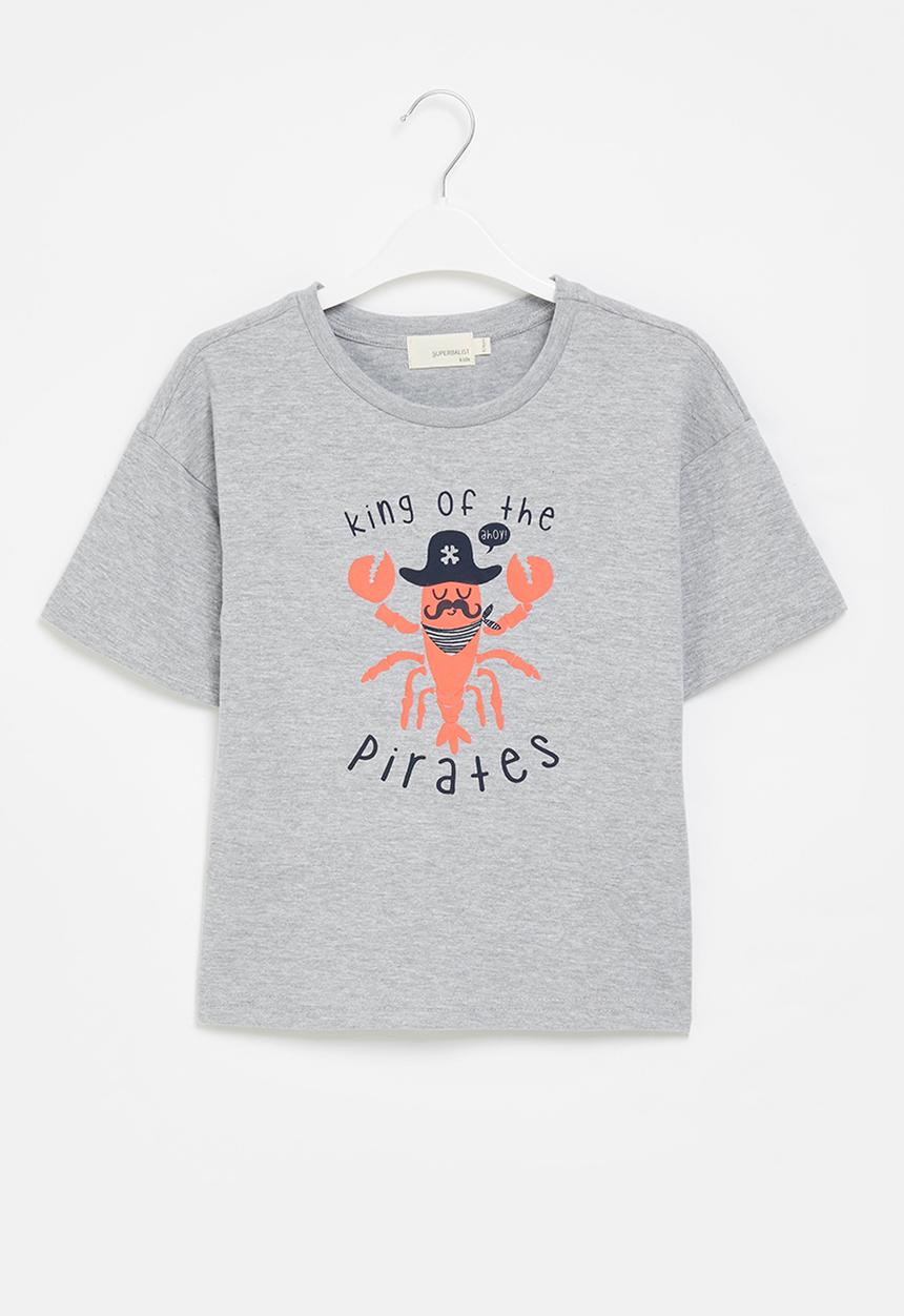 Superbalist Kids - Younger boys oversized boxy tee - grey melange