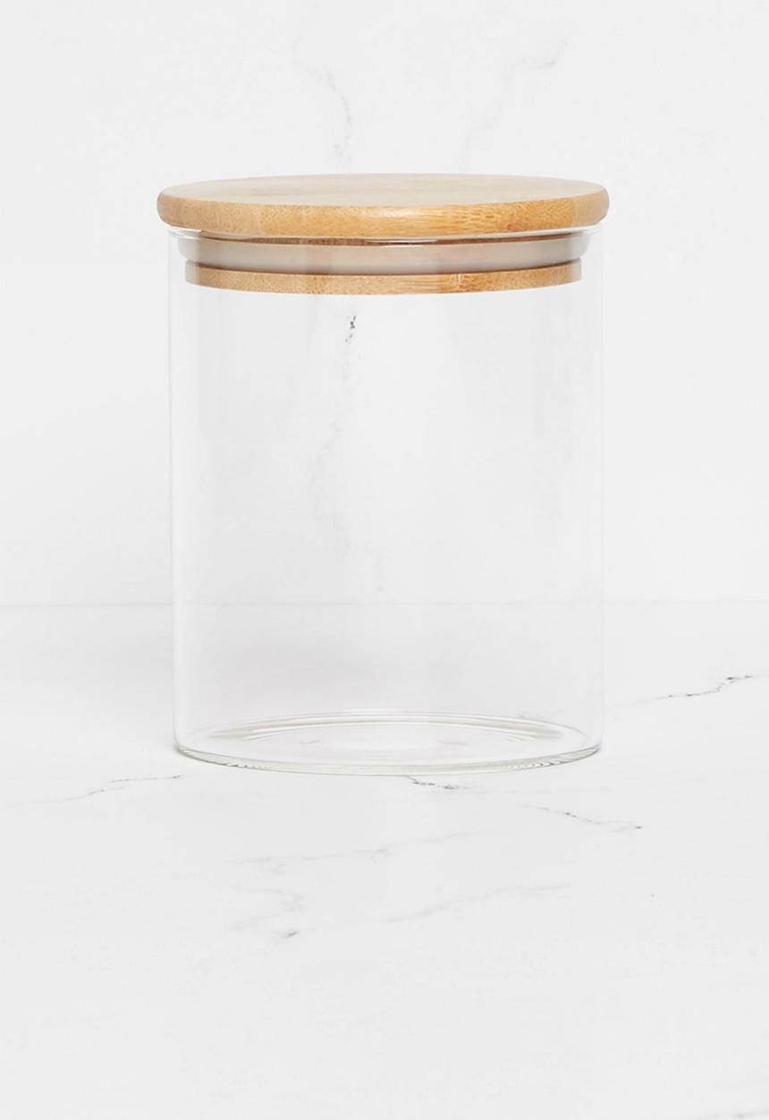 Sixth Floor - Glass & bamboo jar set - 6pc