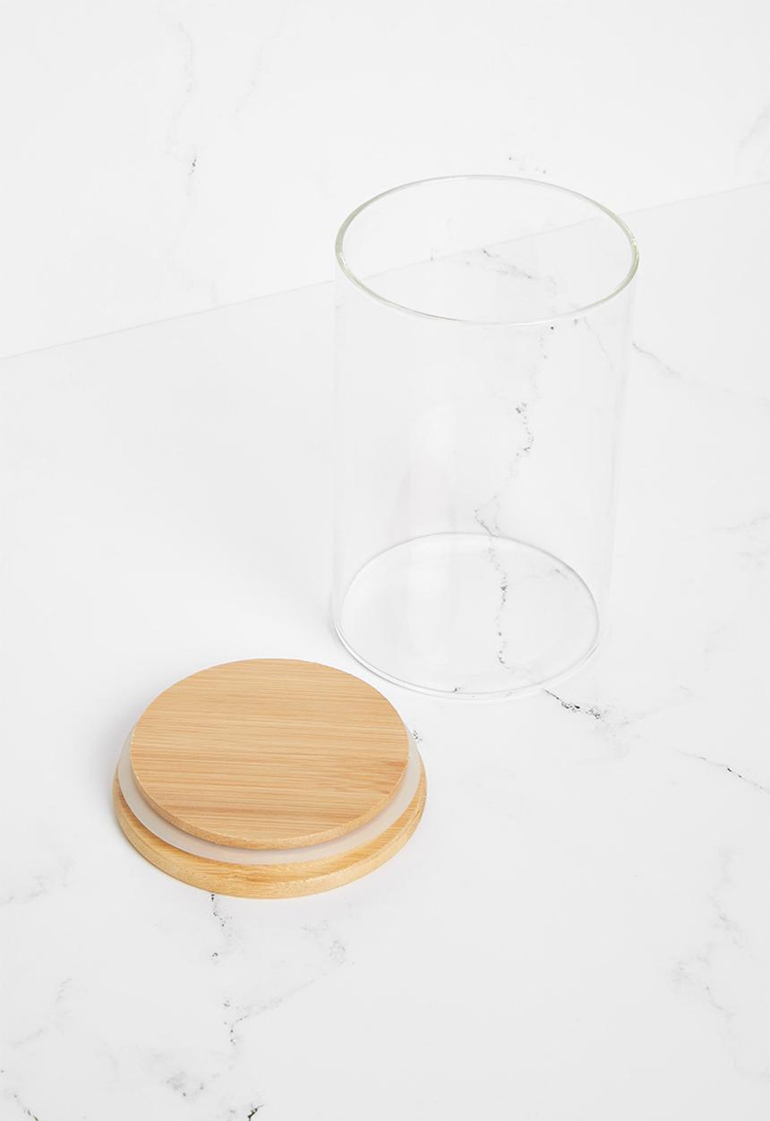 Sixth Floor - Glass & bamboo jar set - 6pc