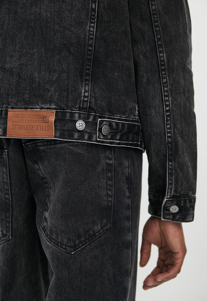 STYLE REPUBLIC - Denim trucker jacket - black acid wash