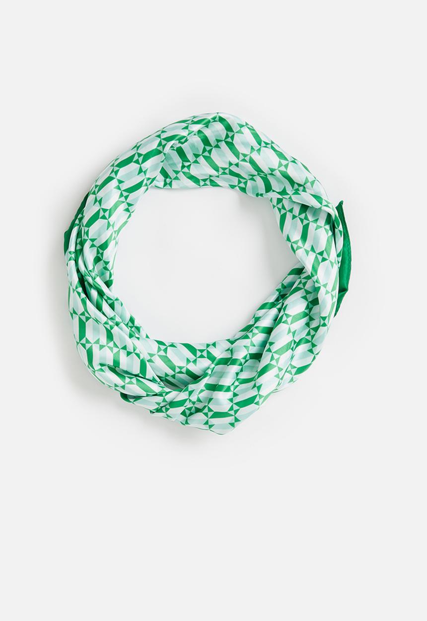Rubi - Versatile scarf - green sia geo