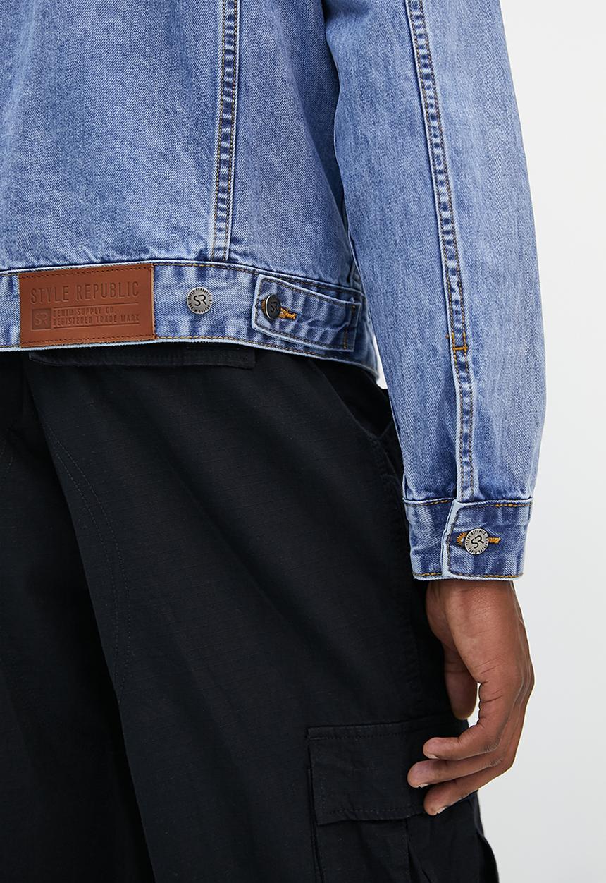 STYLE REPUBLIC - Denim trucker jacket - light blue acid wash