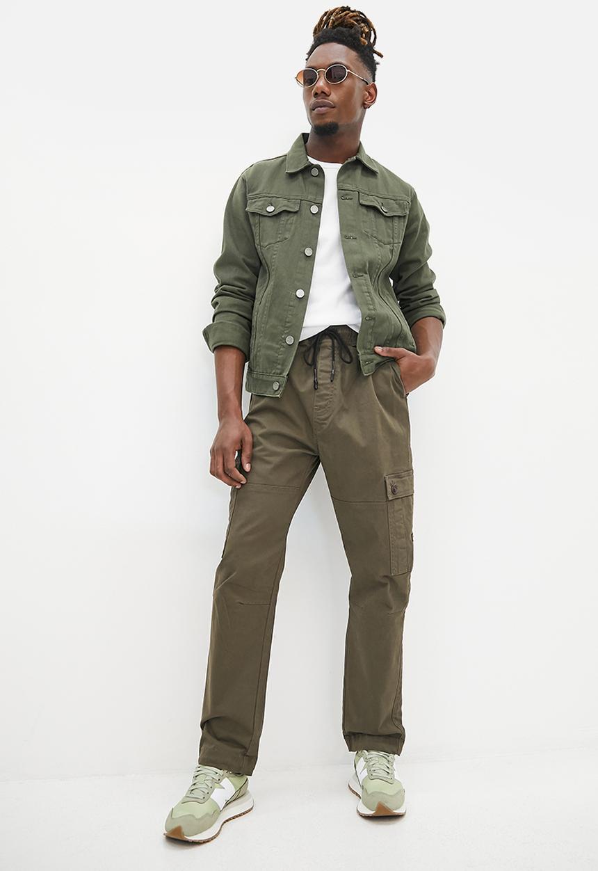 STYLE REPUBLIC - Slim tapered elastic cargo pant - dark green