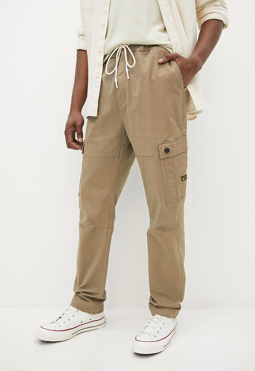 STYLE REPUBLIC - Slim tapered elastic cargo pant - taupe
