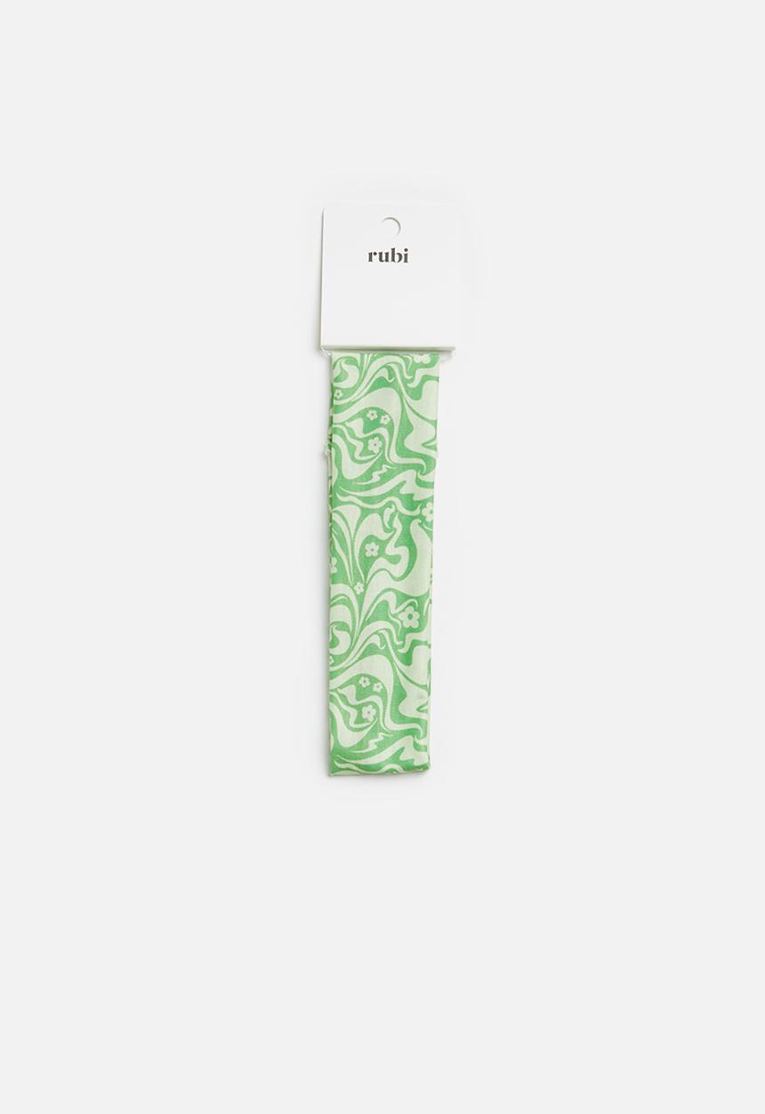 Rubi - Sadie soft headband - green warped daisy