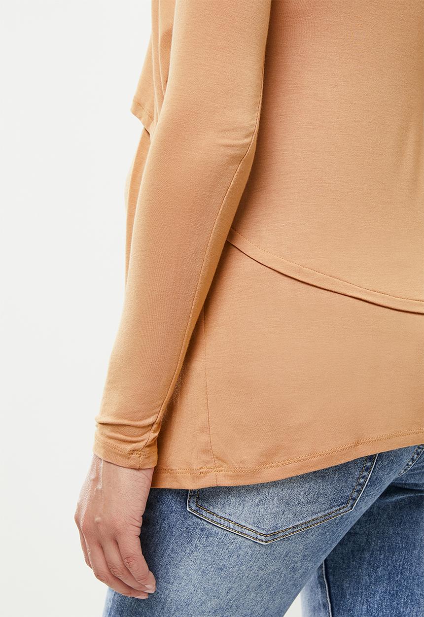 Cotton On - Maternity 2 in 1 long sleeve top - soft camel